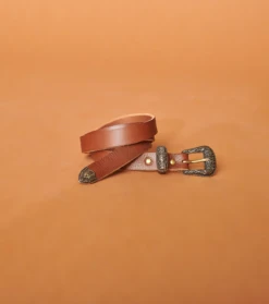 Ceinture En Cuir ANTHEMIS Cognac