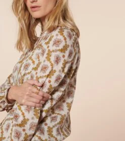 Blouse ADELAIDE Feuille De Vigne Nacre Nude -Mode Vêtements Magasin blouse adelaide feuille de vigne.3