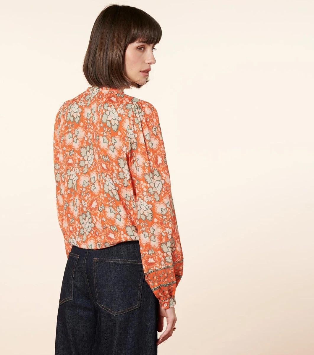Blouse ADELAÏDE Natacha Orange 4 Blouse ADELAÏDE Natacha Orange – Image 4
