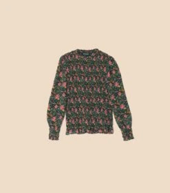 Blouse Smockée ADORÉE Roseraie Rose -Mode Vêtements Magasin blouse adoree roseraie.5