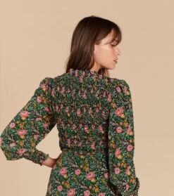 Blouse Smockée ADORÉE Roseraie Rose -Mode Vêtements Magasin blouse adoree roseraie4