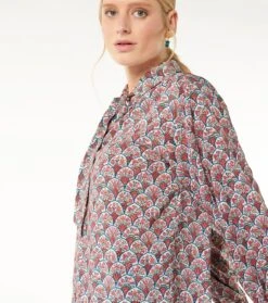 Blouse AIDA Bouquet Bucolique écru Framboise 7 Blouse AIDA Bouquet Bucolique écru Framboise -Mode Vêtements Magasin blouse aida