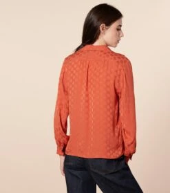 Blouse AIDA Fleur D'Arles Mandarine 8 Blouse AIDA Fleur D'Arles Mandarine -Mode Vêtements Magasin blouse aida fda.2