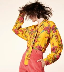 Blouse AÏDA Jardins De Saint Rémy Ocre Rose