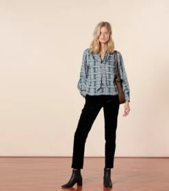 Blouse AIDA Retour De Perse Petit Bleu Gris