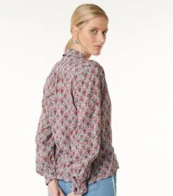 Blouse AIDA Bouquet Bucolique écru Framboise 8 Blouse AIDA Bouquet Bucolique écru Framboise -Mode Vêtements Magasin blouse aida.2
