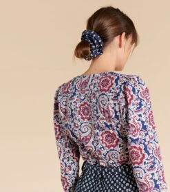 Blouse ALICE Kerala Marine Et Bordeaux -Mode Vêtements Magasin blouse alice kerala.2