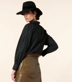 Blouse DOLORES Coton Noir 8 Blouse DOLORES Coton Noir -Mode Vêtements Magasin blouse dolores.1