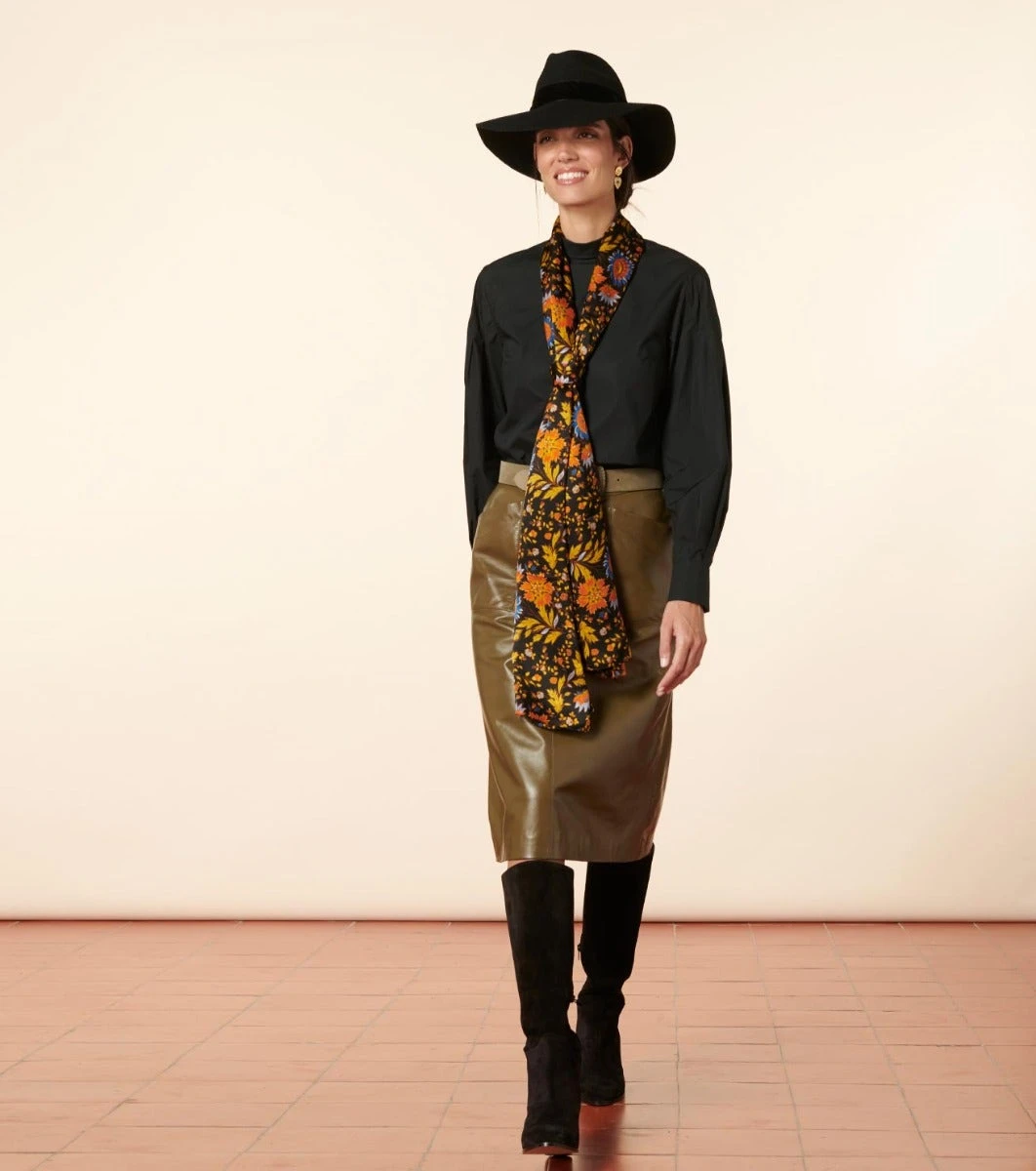 Blouse DOLORES Coton Noir 4 Blouse DOLORES Coton Noir – Image 4