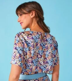 Blouse ELISE Florentine Ciel 8 Blouse ELISE Florentine Ciel -Mode Vêtements Magasin blouse elise florentine