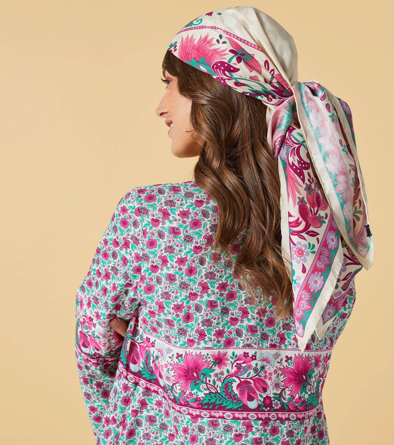 Blouse GINETTA Mini Boutis Menthe Framboise 3 Blouse GINETTA Mini Boutis Menthe Framboise – Image 3