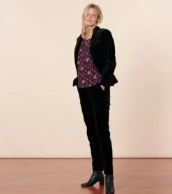 Blouse ISABELLA "Baux De Provence" Violet -Mode Vêtements Magasin blouse isabella baux de provence.2