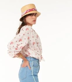 Blouse LILIANA Le Destet Blanc Anis -Mode Vêtements Magasin blouse liliana.3