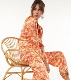 Blouse LINETTE Jardin Fleuri Orange