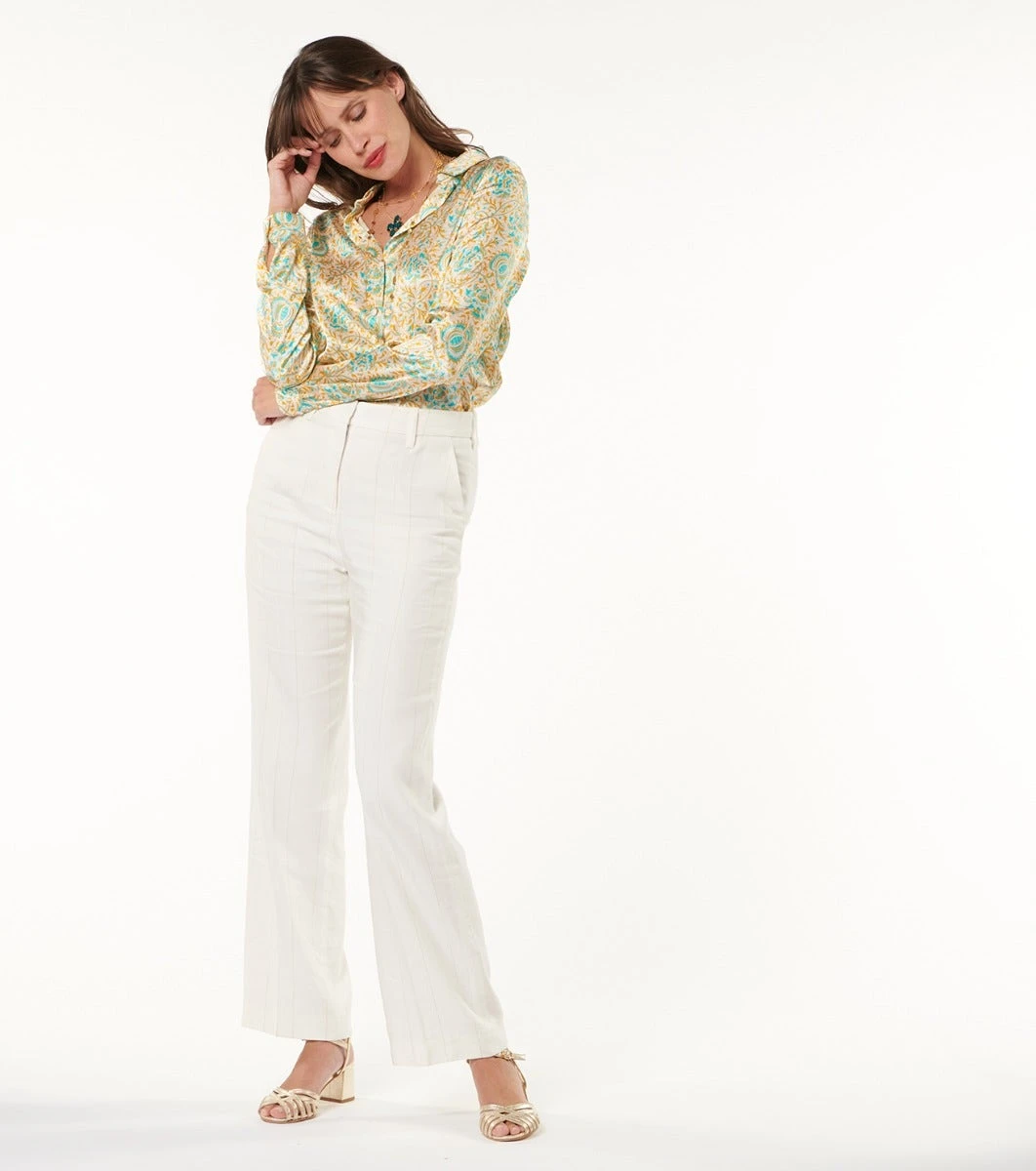 Blouse LINETTE Sault Ocre Turquoise 5 Blouse LINETTE Sault Ocre Turquoise – Image 5