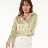 Blouse LINETTE Sault Ocre Turquoise