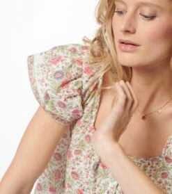 Blouse LUISA Petit Cassis Amande Rose 9 Blouse LUISA Petit Cassis Amande Rose -Mode Vêtements Magasin blouse luisa