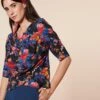 Blouse MAUD Les Jardins De Saint Remy Noire & Bleue