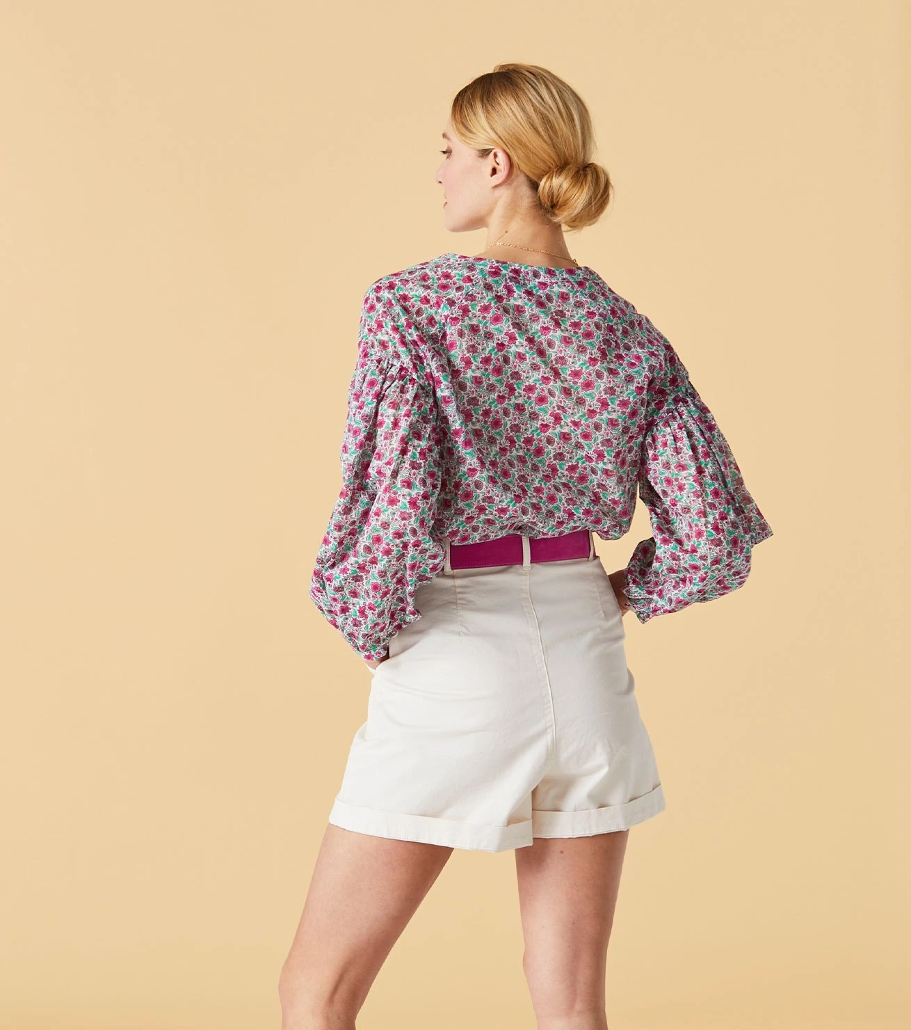 Blouse MAZARINE Mini Boutis Menthe Framboise 4 Blouse MAZARINE Mini Boutis Menthe Framboise – Image 4