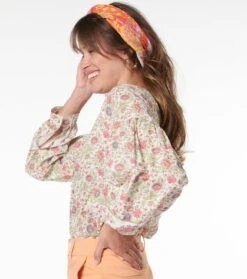 Blouse MAZARINE Petit Cassis Amande Rose -Mode Vêtements Magasin blouse mazarine petit cassis.5jpg