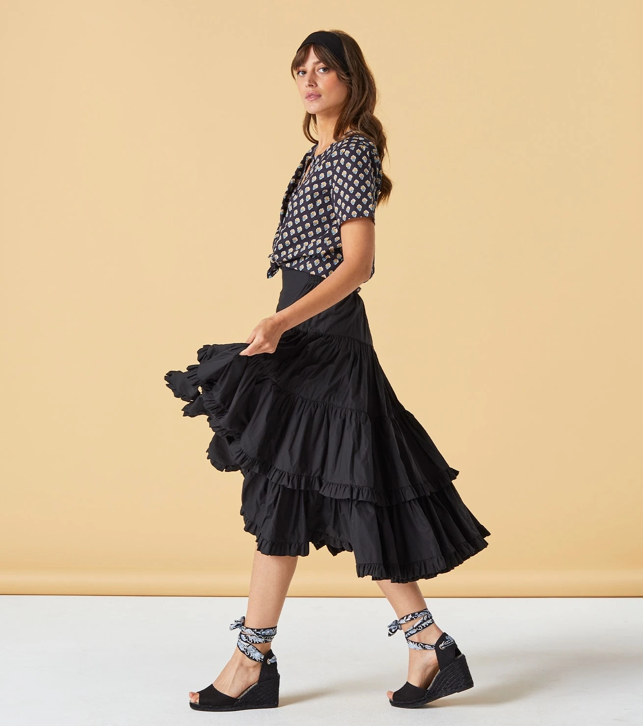 Blouse PIA Fleur Des Champs Noir Puce 2 Blouse PIA Fleur Des Champs Noir Puce – Image 2