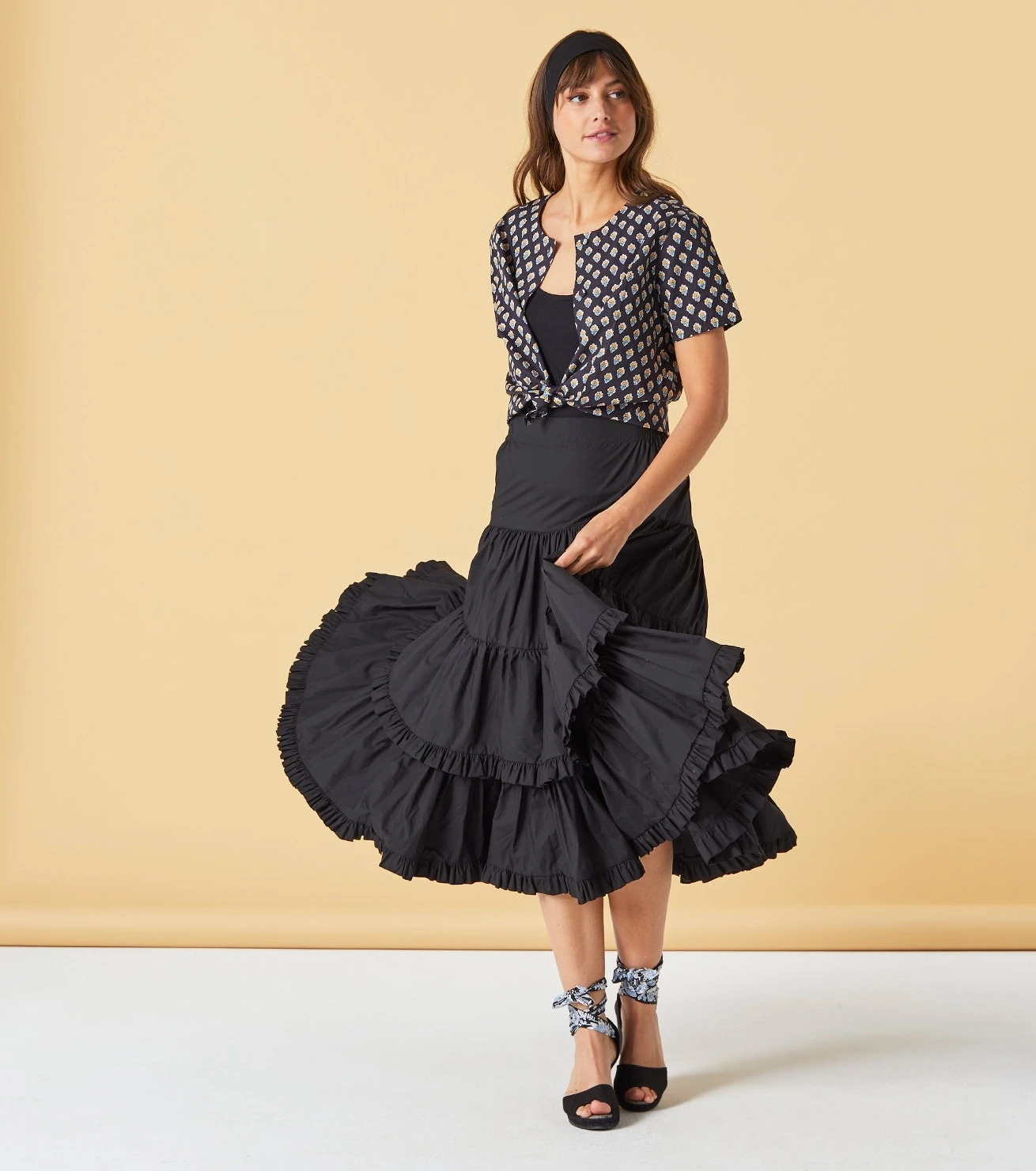 Blouse PIA Fleur Des Champs Noir Puce 1 Blouse PIA Fleur Des Champs Noir Puce