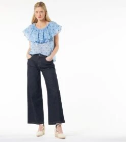 Blouse ROCA Rêves D'Orient Blanc Bleu