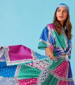 Jupe CAMILLA L'ITALIENNE Menthe Fuchsia -Mode Vêtements Magasin blouse rosalia.1 1