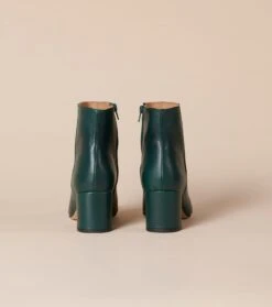 Bottines IRENE En Cuir Vert -Mode Vêtements Magasin bottines irenes ver.2t