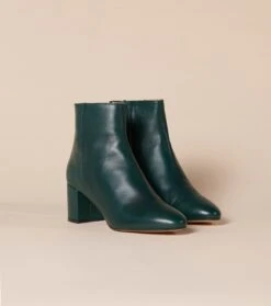 Bottines IRENE En Cuir Vert -Mode Vêtements Magasin bottines irenes vert