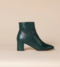 Bottines IRENE En Cuir Vert -Mode Vêtements Magasin bottines irenes vert.1