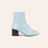 Bottines PERLA En Cuir Bleu Ciel
