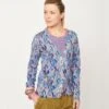 Cardigan OLIVIA Plume Bleu Et Corail