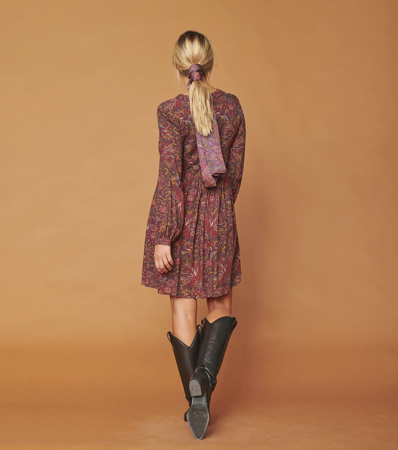 Robe CARMELINA Fleur De Nimes Kaki 2 Robe CARMELINA Fleur De Nimes Kaki – Image 2