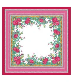 Carré De Coton ARLATAN Blanc 90 X 90 Cm -Mode Vêtements Magasin carr arlatan blanc 90x90 1