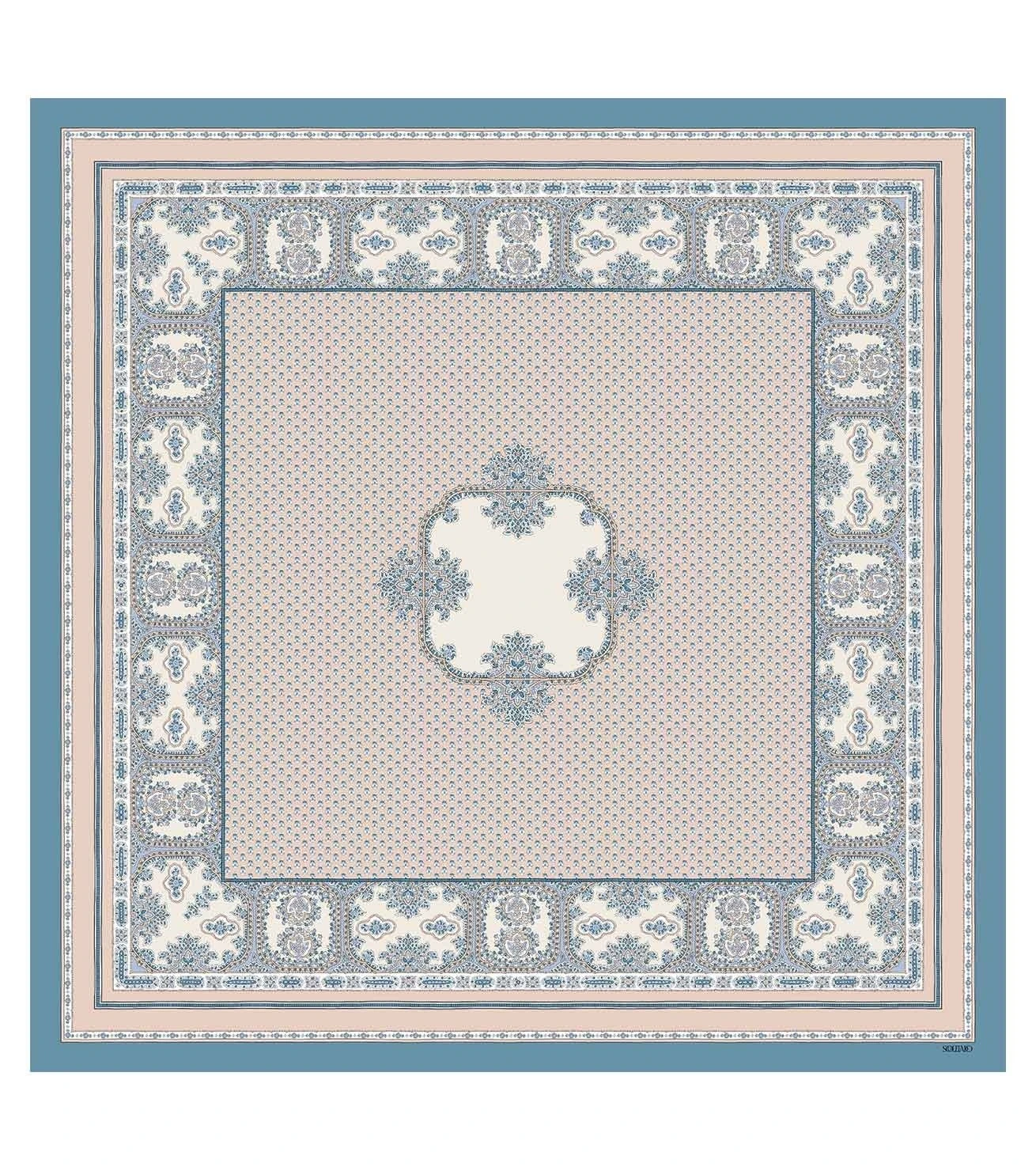 Carré En Twill De Soie PETIT CACHEMIRE Beige 90 X 90 Cm 3 Carré En Twill De Soie PETIT CACHEMIRE Beige 90 X 90 Cm – Image 3