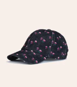 Casquette YSE Pâquerette Noir Fuchsia