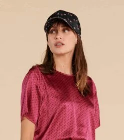 Casquette YSE Pâquerette Noir Fuchsia -Mode Vêtements Magasin casquette yse paquerette.2