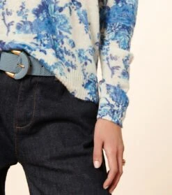 Ceinture Femme ANITA Bleu Gris -Mode Vêtements Magasin ceinture anita bleu gris.2jpg