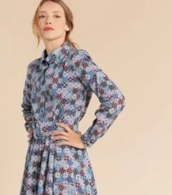 Ceinture Large BELEN Liberto Bleu Et Lavande -Mode Vêtements Magasin ceinture belen liberto.1