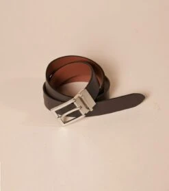 Ceinture Homme Réversible Camel Noir