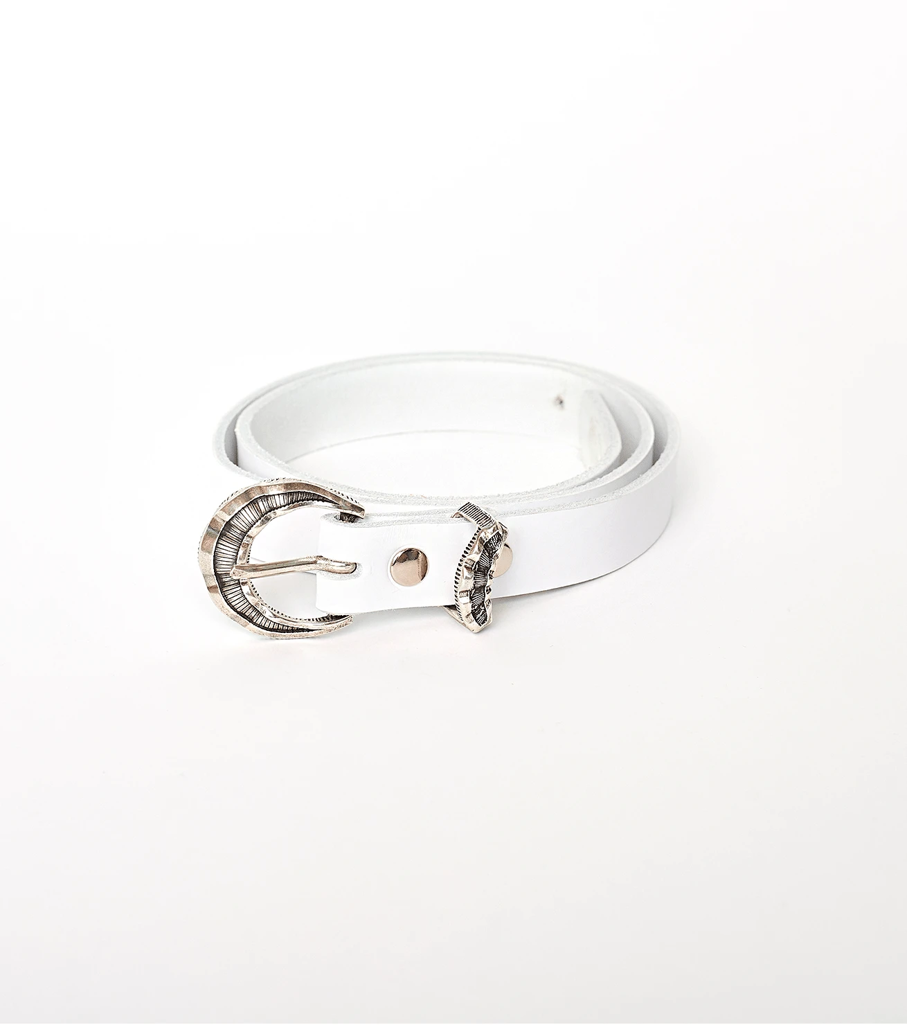 Ceinture En Cuir BARNABE Blanc 1 Ceinture En Cuir BARNABE Blanc