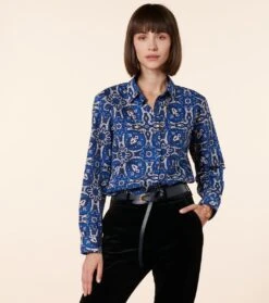 Chemise DIEGA Azulejos Bleu Blanc -Mode Vêtements Magasin cf diega azulejos