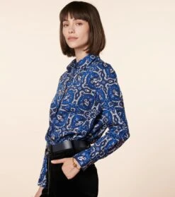 Chemise DIEGA Azulejos Bleu Blanc -Mode Vêtements Magasin cf diega azulejos.3