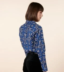 Chemise DIEGA Azulejos Bleu Blanc -Mode Vêtements Magasin cf diega azulejos.5