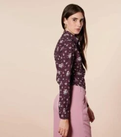 Chemise ELINA Baux De Provence Violet -Mode Vêtements Magasin cf elina baux de provence