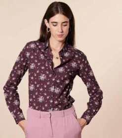 Chemise ELINA Baux De Provence Violet -Mode Vêtements Magasin cf elina baux de provence.1