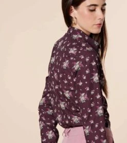 Chemise ELINA Baux De Provence Violet -Mode Vêtements Magasin cf elina baux de provence.3