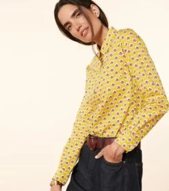 Chemise ELINA Fleur D'Arles Lime Rouge