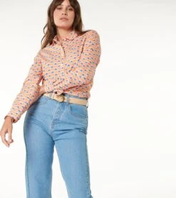 Chemise ELINA Fleur D'Arles Abricot -Mode Vêtements Magasin cf elina fleur d arles.1jpg